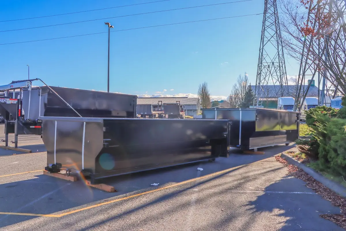 Roll-off dumpster ready for waste disposal at job site for Estate Cleanout Dumpster Rental in Circleville